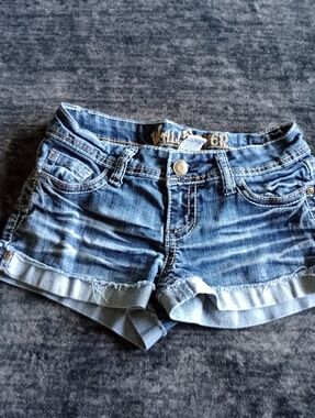 Y2K Distressed Denim Jean Shorts (SIZE 3)